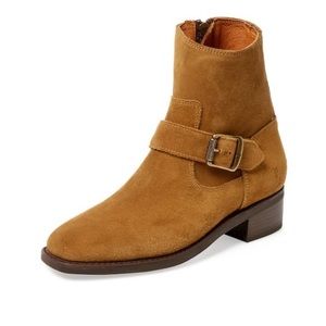 Frye Hannah Engineer Low Boot Tan/Camel Suede